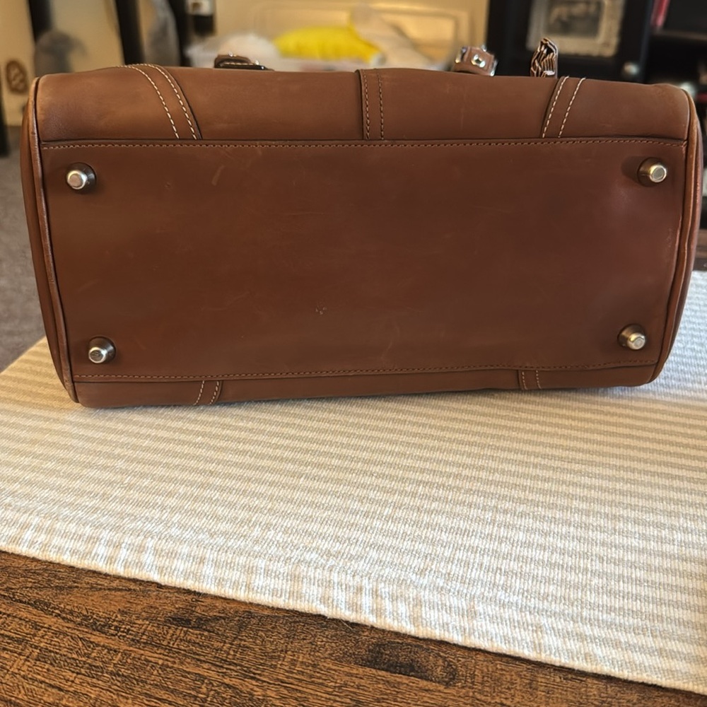 Coach Brown Leather Satchel Bag - Picture 4 of 6